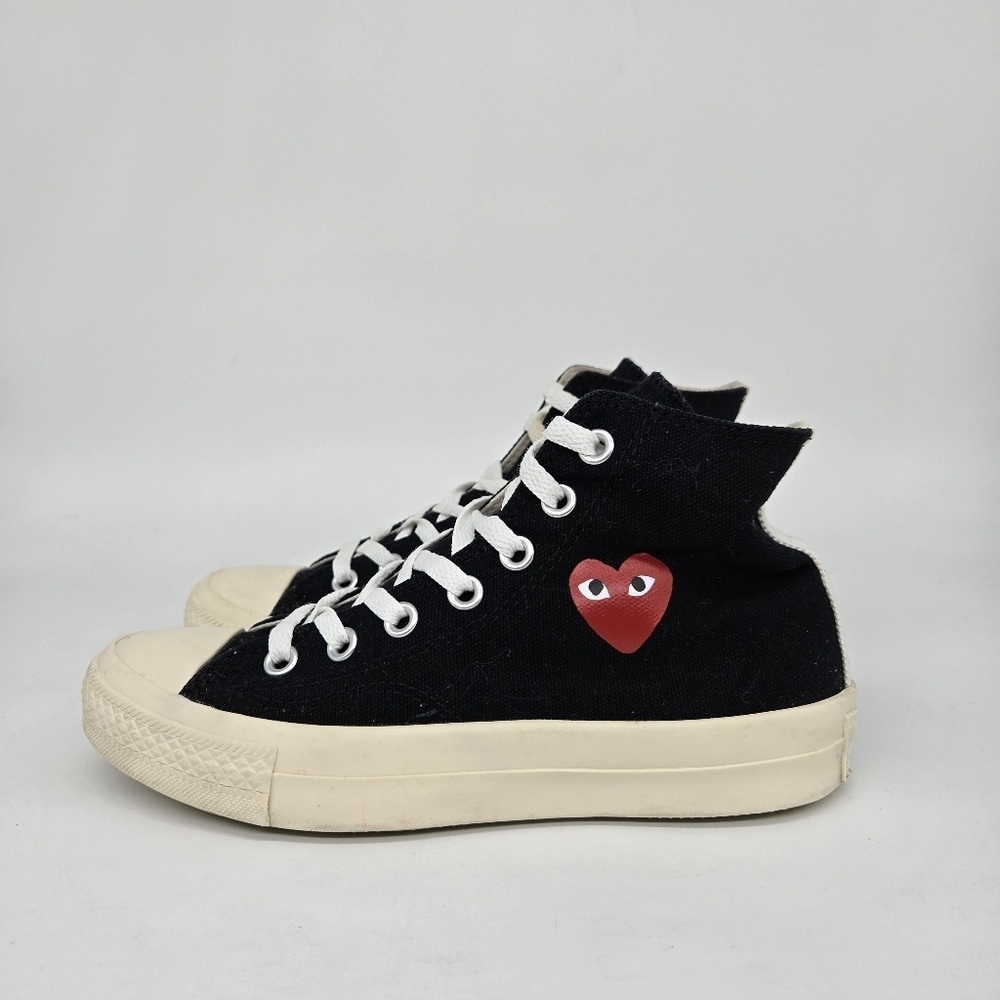 Comme des Garcons x Converse Chuck Taylor All Star Hi Black Shoes Women's Size 6
